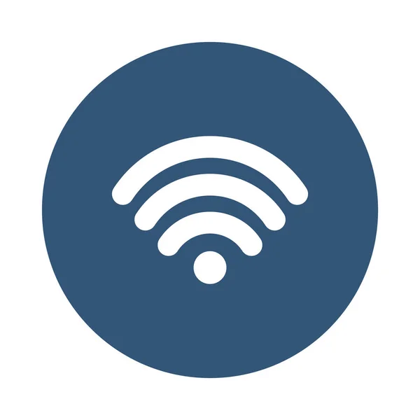 Wifi-Signal-Symbol, Blockstil — Stockvektor