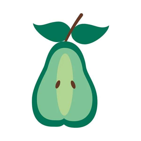 Icono de fruta de pera, estilo plano — Vector de stock