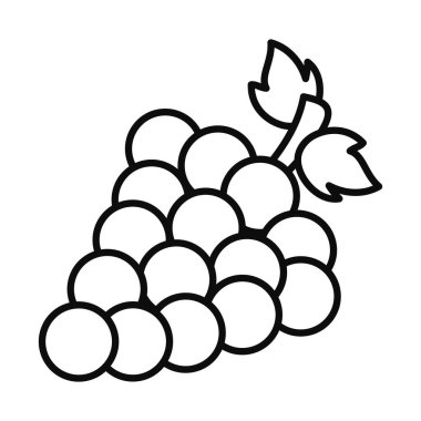 üzüm çizgisi biçim ikon vektör tasarımı
