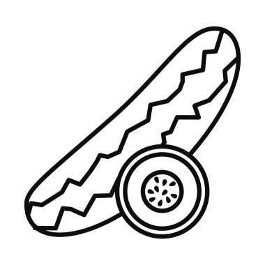 salatalık sebze çizgisi biçim vektör tasarımı