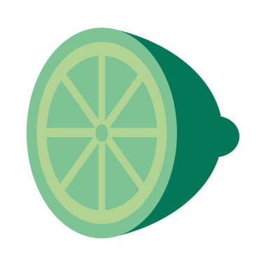 Yarı limon simgesi, düz stil