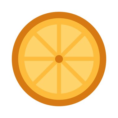 turuncu dilim simgesi, düz stil