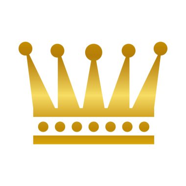 kraliyet taç altın gradyan biçim ikon vektör tasarımı