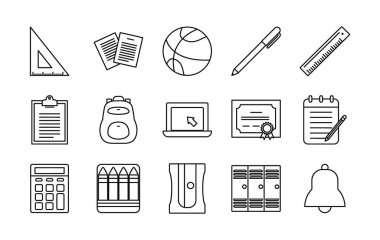 okul satırı biçim vektör dizaynı