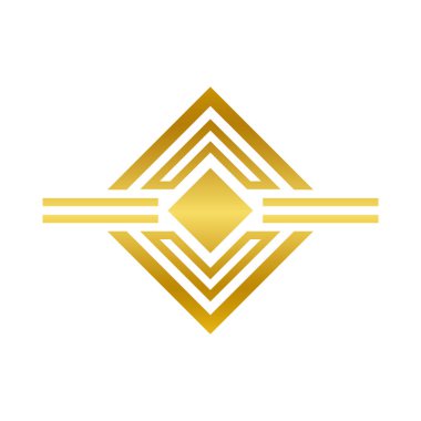 Kare süsleme altın gradyan biçim vektör tasarımı