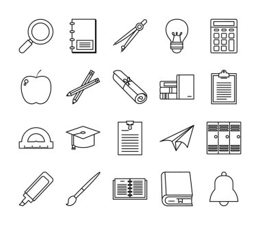 okul satırı biçim vektör dizaynı