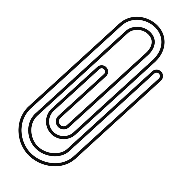 Disegno vettoriale icona stile linea clip di carta — Vettoriale Stock