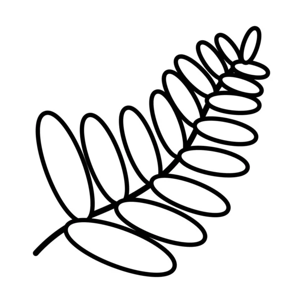 Τροπική γραμμή στυλ φύλλων εικονίδιο διανυσματικό σχεδιασμό — Διανυσματικό Αρχείο