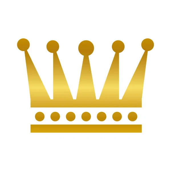 Royal crown gold gradient style icon vector design — Stock Vector