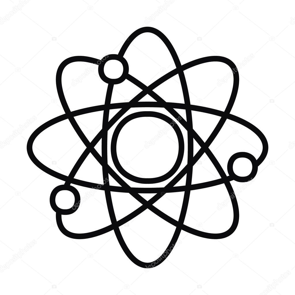 atom icon image, line style
