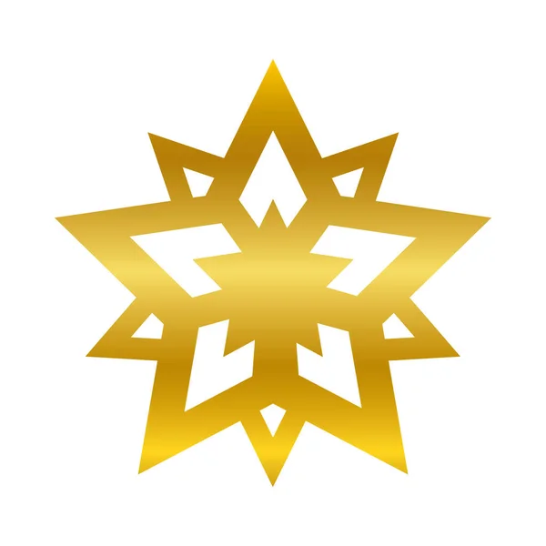 Star ornament gold gradient style icon vector design — Stock Vector