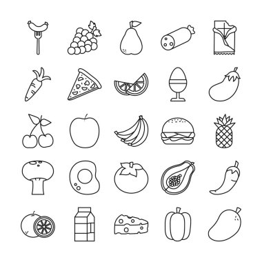 Gıda çizgisi biçim vektör tasarımı