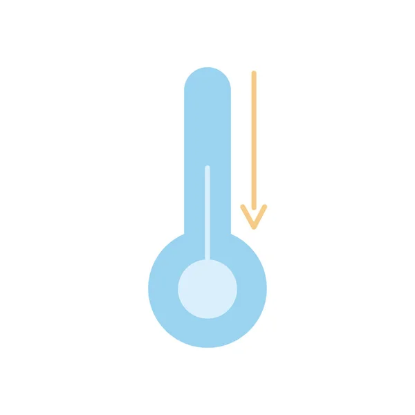 Thermometer icon image, flat style — Stock Vector