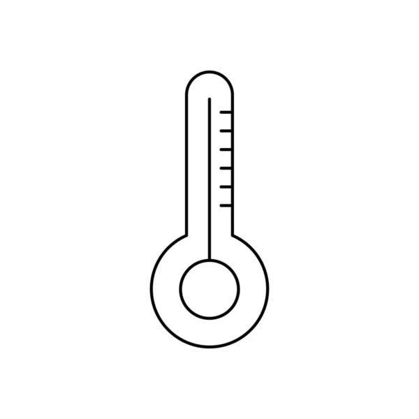 Іконка погодного термометра, стиль лінії — стоковий вектор