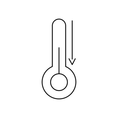 termometre simgesi resmi, satır biçimi