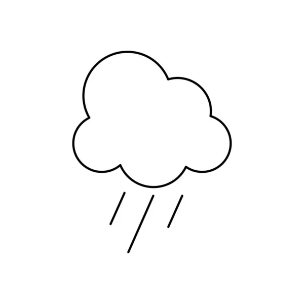 Yağmurlu bulut, çizgi tarzı — Stok Vektör