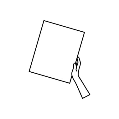 Protesto konsepti, boş bir tahta, satır biçimi