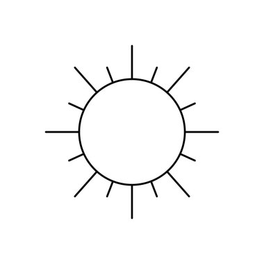 Hava konsepti, güneş simgesi, çizgi biçimi