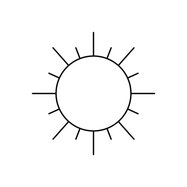 Concept météo, icône du soleil, style ligne — Image vectorielle