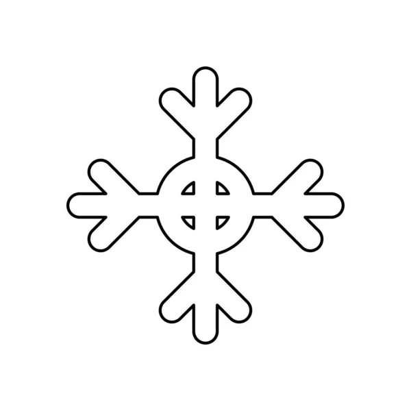 Kış kar tanesi simgesi, çizgi biçimi — Stok Vektör