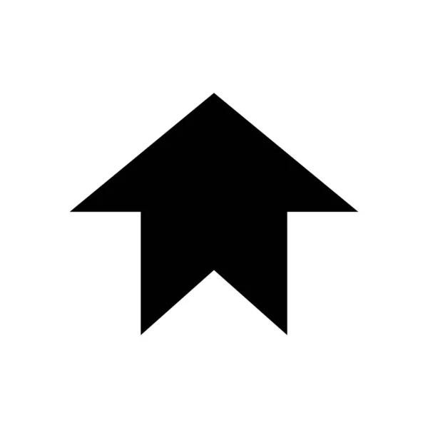Ícone seta para cima, estilo silhueta — Vetor de Stock