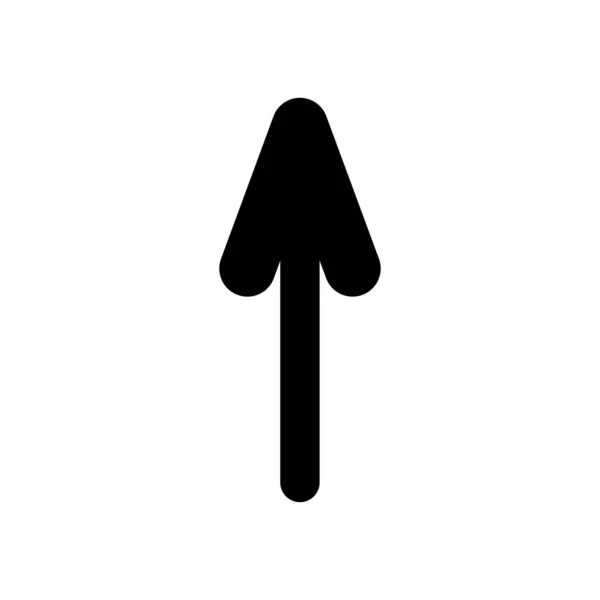 Upward arrow icon, silhouette style — Stock Vector