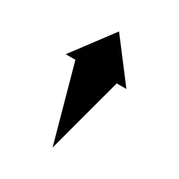 Båge pil upp ikon, silhuett stil — Stock vektor