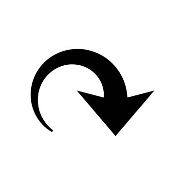 geri ok simgesi, siluet biçimi