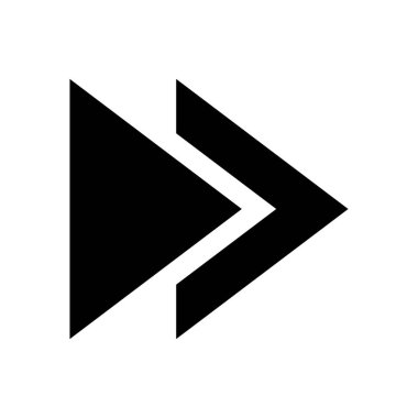 ileri ok simgesi, siluet biçimi