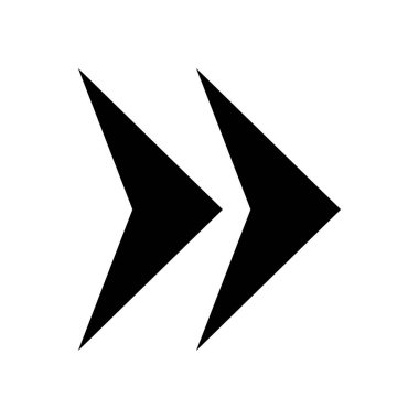 Doğru yönde çift ok, siluet tarzı