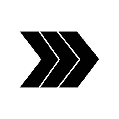 Sağ simge ok simgesi, siluet biçimi