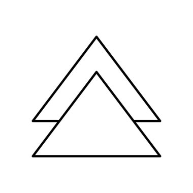 üçgen oklar simge yukarı, satır biçimi