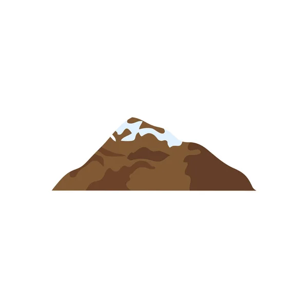 Montaña seca con nieve, estilo plano — Archivo Imágenes Vectoriales