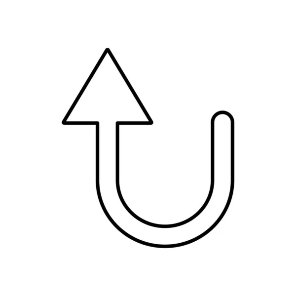 Pfeil-Symbol zurückgeben, Linienstil — Stockvektor