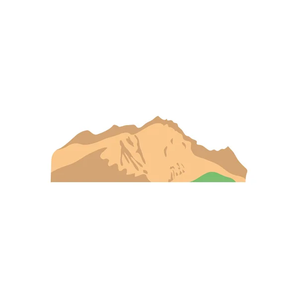 Trockene Berg-Ikone, flacher Stil — Stockvektor