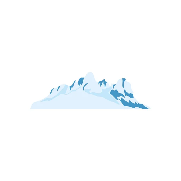 Rajzfilm hegy ikon, lapos stílus — Stock Vector