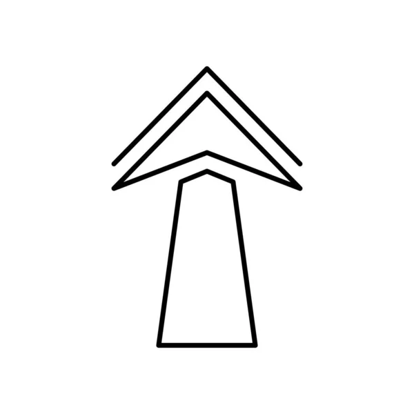 Pfeil-oben-Symbol, Linienstil — Stockvektor