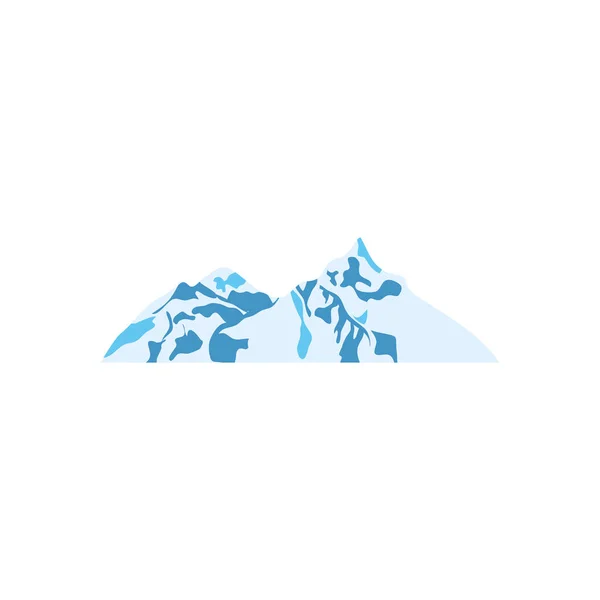 Icono de las montañas frías, estilo plano — Vector de stock