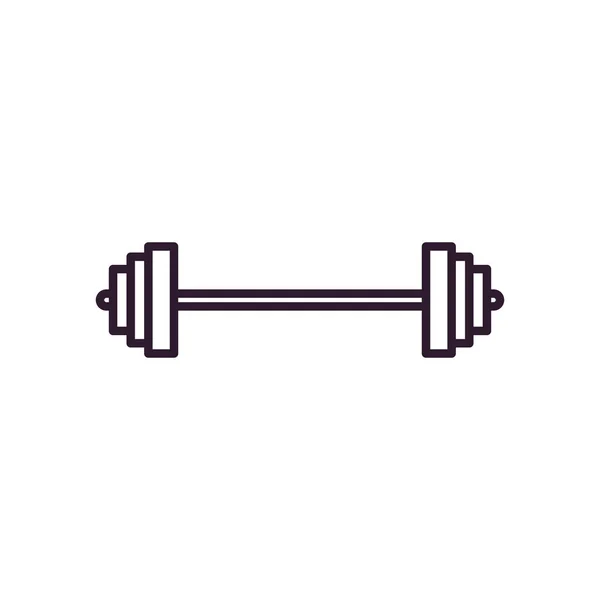 Gym gewicht lijn stijl pictogram vector ontwerp — Stockvector