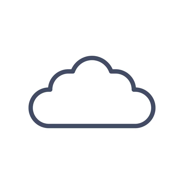 Línea de nube icono de estilo diseño vectorial — Archivo Imágenes Vectoriales