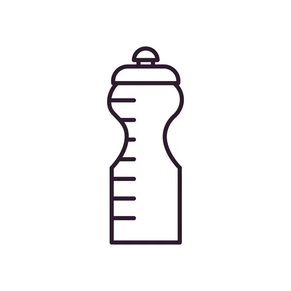 Víz palack vonal stílus ikon vektor tervezés — Stock Vector
