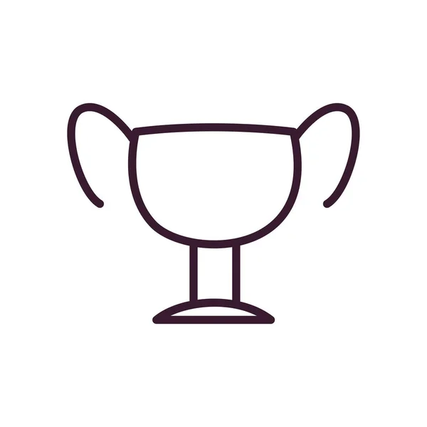 Design de vetor ícone de estilo de linha de troféu — Vetor de Stock