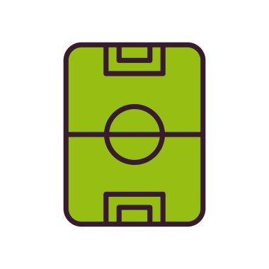 Futbol ligi hattı ve biçim ikonu vektör tasarımını doldur