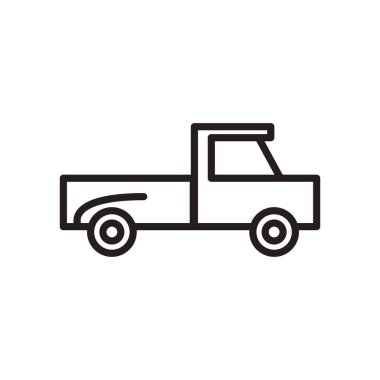 çiftlik pikap otomobili simge vektör tasarımı
