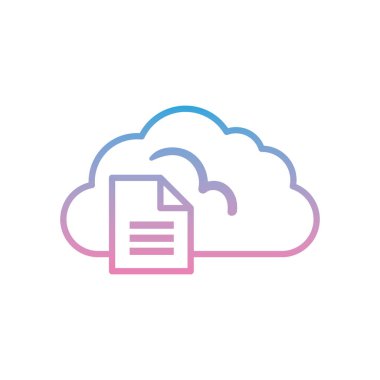 Belge gradyan biçim vektör tasarımı ile bulut hesaplaması