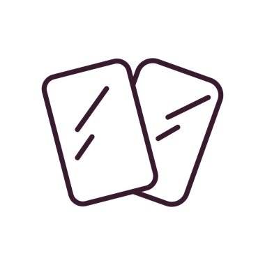 Futbol kartları satır biçimi ikon vektör tasarımı