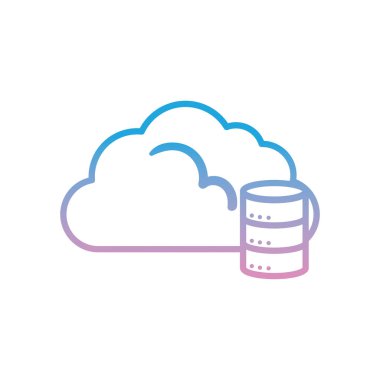 Web ev sahipliği gradyan biçim vektör tasarımı ile bulut hesaplaması