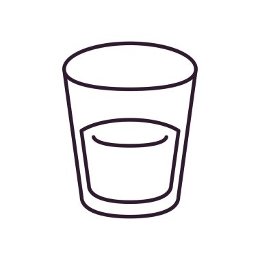 su cam çizgi biçim ikon vektör tasarımı