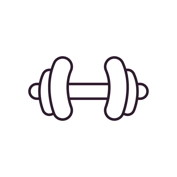 Gym gewicht lijn stijl pictogram vector ontwerp — Stockvector