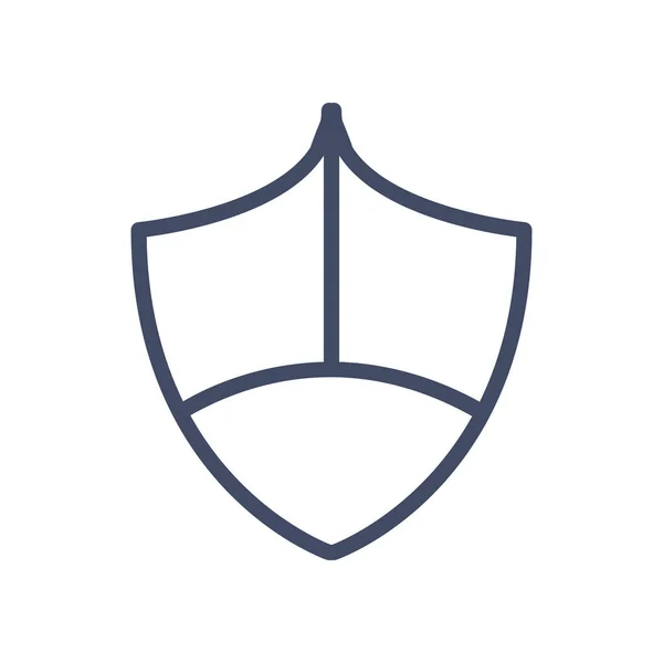 Shield Line Stil Icon Vektor Design — Stockvektor